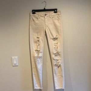 White Ripped Skinny Jeans